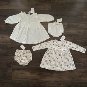 Jamie Kay Clothing Bundle: Dresses and Bloomers, Coconut, Forever Floral, 2 year